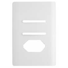 Placa P/ 2 Interruptor + 1 Tomada 4x2 - Novara Branco